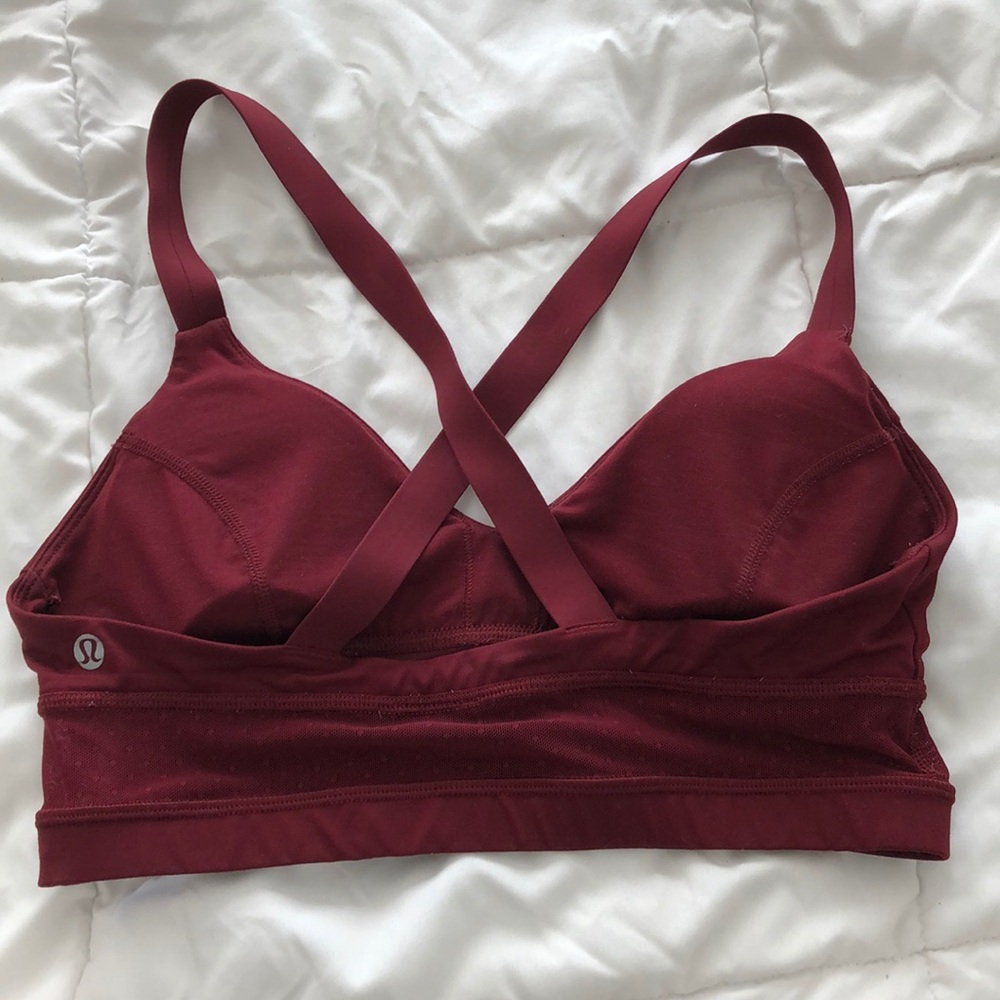 Maroon lululemon sports bra size 6
